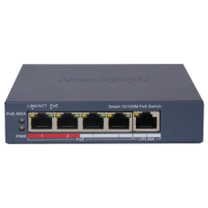 Комутатор 5 портів керований Hikvision DS-3E1105P-EI/V2 POE