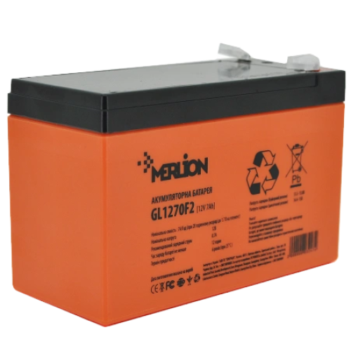 Свинцево-кислотна акумуляторна батарея MERLION GL1270F2 7A•г 12В