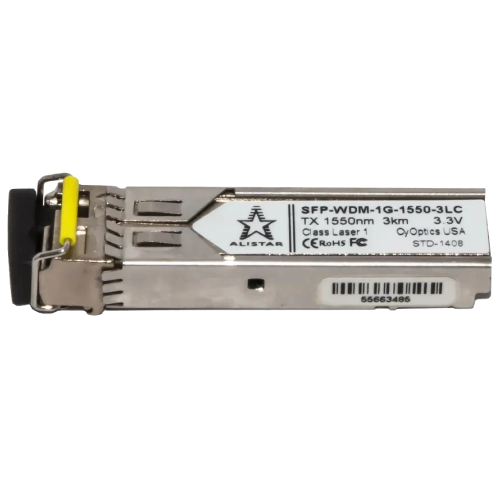 Модуль ALISTAR SFP-1G-BX-D-L03 SFP 1G 1SM WDM LC 3KM TX1550/RX1310nm DDM