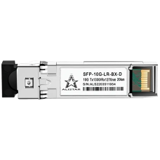 Модуль ALISTAR SFP-10G-LR-BX-D SFP+ 10G BASE-BX 1SM WDM LC 20KM TX1330/RX1270nm DOM
