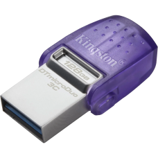Накопичувач Kingston 128GB USB 3.2 Type-A Gen1 + Type-C DT microDuo 3C R200MB/s