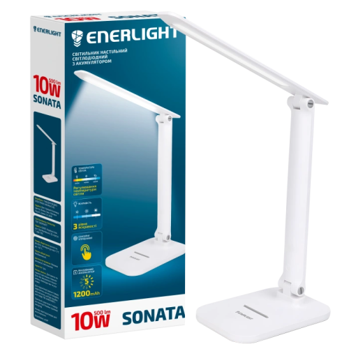 Світильник настільний світлодіодний з акумулятором ENERLIGHT SONATA 3000-6000K