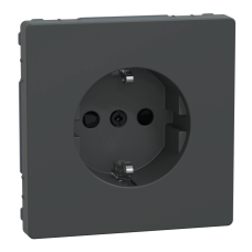 РОЗЕТКА з/к і шторкою АНТРАЦИТ Schneider Electric Merten System Design MTN2300-6034