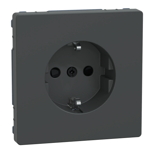 РОЗЕТКА з/к і шторкою АНТРАЦИТ Schneider Electric Merten System Design MTN2300-6034
