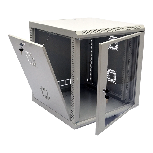 Шафа акрилове скло сіра 12U, 600х600х640 мм