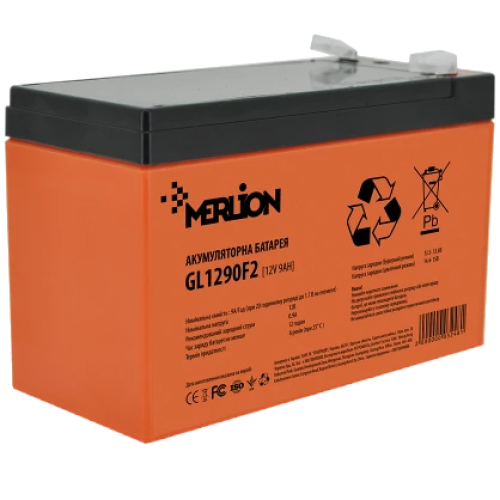 Свинцево-кислотна акумуляторна батарея MERLION GL1290F2 9А•г 12В