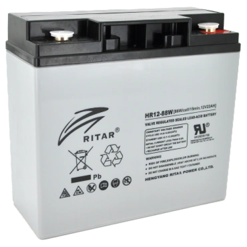 Свинцево-кислотна акумуляторна батарея AGM RITAR HR1288W 22А•г 12В