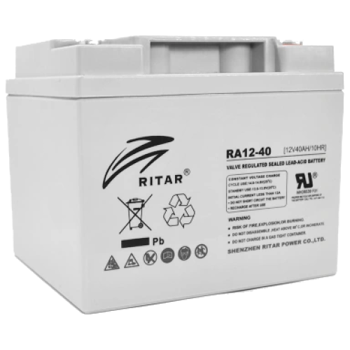 Аккумуляторная батарея AGM RITAR RA12-40 12V 40Ah