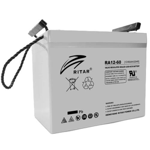 Свинцево-кислотна акумуляторна батарея RITAR RA12-60 60A•г 12В