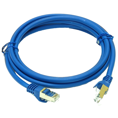 Патч-корд блакитний LW S/FTP, 0.5 м, кат. 6А