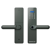 Розумний дверний біометричний замок SEVEN LOCK SL-7740BF grey (врізна частина 5050)