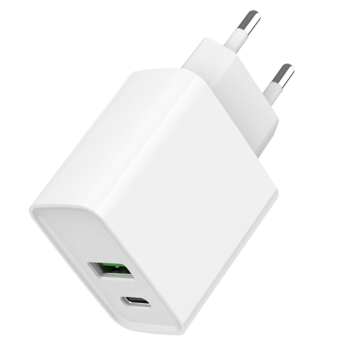 Мережевий зарядний пристрій Gembird TA-UC-PDQC20-01-W 1 USB-A + 1 Type-C (PD20Вт + QC3.0 18Вт)