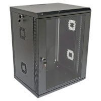 Шафа акрилове скло чорна 19"15U, 600х500х773 мм