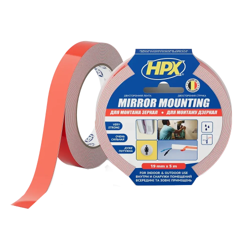 Стрічка двохстороння спінена для дзеркал HPX DS1905 MIRROR MOUNTING 19мм х 5м