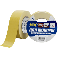 Стрічка двохстороння для фіксації килимків HPX CT5025 CARPET TAPE 50мм х 25м