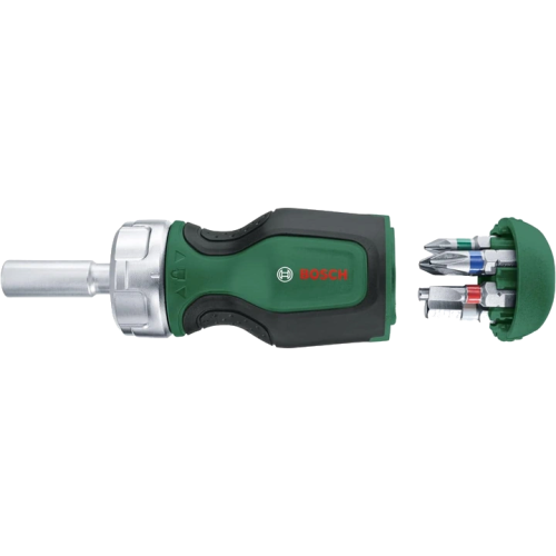 Викрутка Bosch Stubby (1600A027PK) з тріскачкою + 6 біт