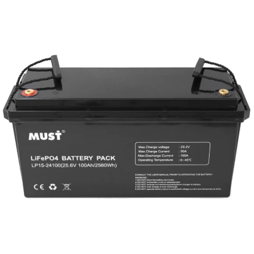 Літієва акумуляторна батарея Must LP15-24100 25.6В 100А•г