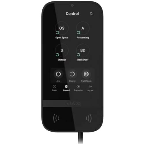 Superior KeyPad TouchScreen black Fibra Клавіатура дротова сенсорна Ajax