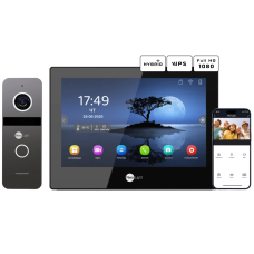 Комплект відеодомофону Neolight ALPHA Hybrid Black + SOLO FHD Graphite