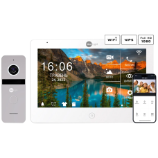 Комплект відеодомофону Neolight MEZZO Hybrid + SOLO FHD Silver