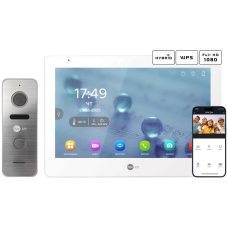 Комплект відеодомофону Neolight MEZZO Hybrid + PRIME FHD Silver з кутком