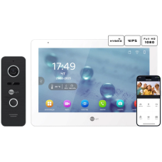 Комплект відеодомофону Neolight MEZZO Hybrid + PRIME FHD Black з кутком