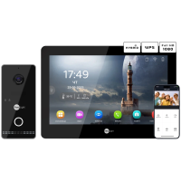 Комплект відеодомофону Neolight MEZZO Hybrid Black + OPTIMA IPW Black