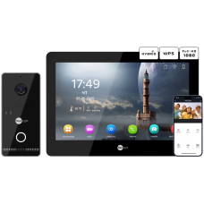 Комплект відеодомофону Neolight MEZZO Hybrid Black + OPTIMA IPW Black