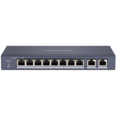 Комутатор 10 портів некерований Hikvision DS-3E0310P-E/M(B) PoE