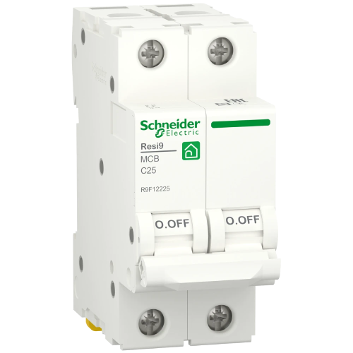 Автоматичний вимикач Schneider Electric RESI9 25 А, 2P, крива С, 6кА