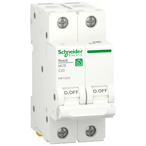 Автоматичний вимикач Schneider Electric RESI9 20 А, 2P, крива С, 6кА