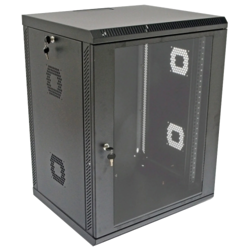 Шафа 19"15U, 600х600х773 акрилове скло,чорна