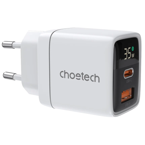 Адаптер Choetech PD6052 White PD35W GAN A+C