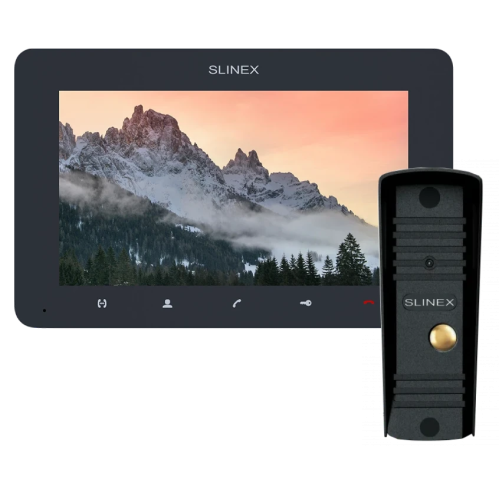 Комплект Slinex SM-07MHD графіт + панель ML-16HD чорний