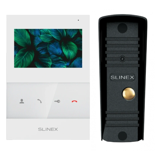 Комплект відеодомофону Slinex SQ-04 White + ML-16HR (чорний)