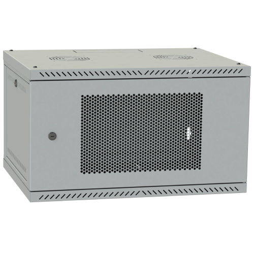 Шафа телекомунікаційна IPCOM 4U 600x350 двері перфорація (сіра)