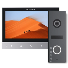 Комплект відеодомофон + панель виклику Slinex SK 7 Cloud (Slinex SK 7 Cloud grey + ML-17HD graphite)