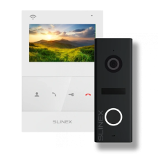 Комплект відеодомофон + панель виклику Slinex SQ-04N Cloud white + ML-17HD black
