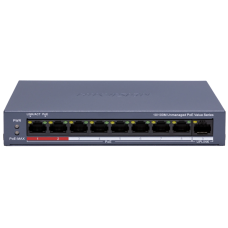Комутатор 9 портів некерований Hikvision DS-3E0109P-E/M(C) POE