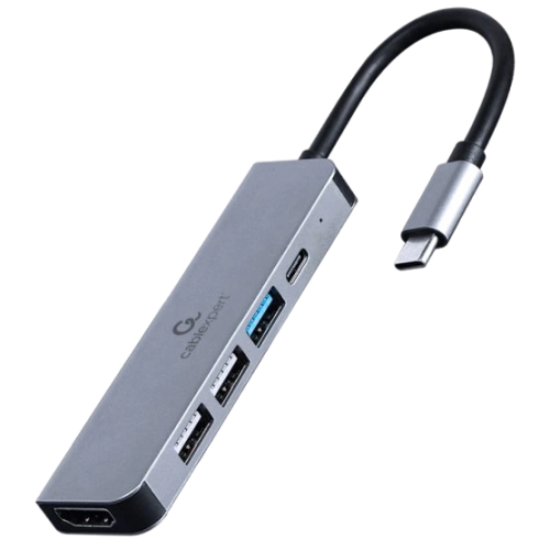Док станція Cablexpert A-CM-COMBO5-03 USB-C 5-в-1