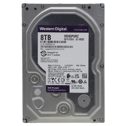 Жорсткий диск внутрішній Western Digital Purple WD85PURZ 8Тб