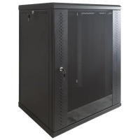 Шафа EServer 12U 600х600х637 скло, чорна