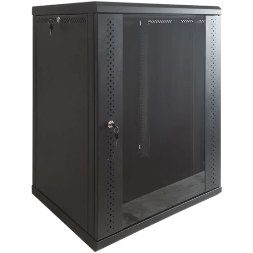 Шафа EServer 15U 600х500х773 скло, чорна