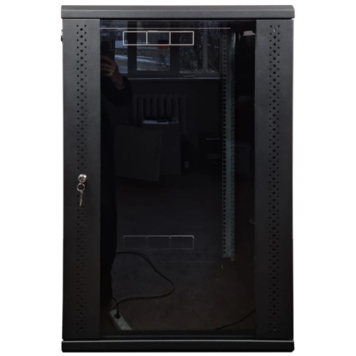 Шафа EServer 21U 600х600х1036 скло, чорна