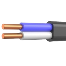 Кабель ВВГ нг LS П 2х1,5 чорний (Україна) (100м)