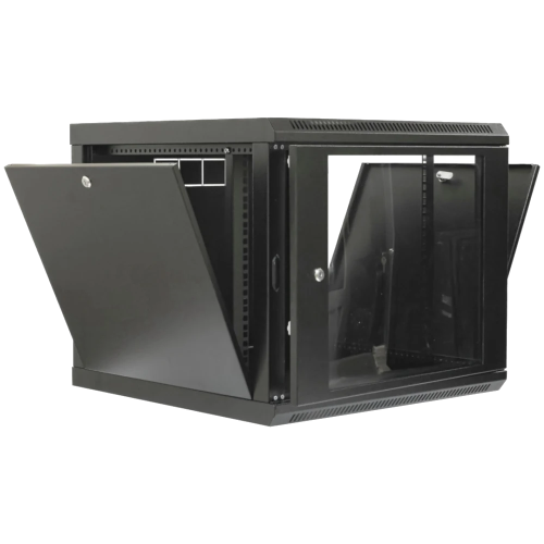 Шафа 19" 9U 600x600x507мм акрилове скло чорна
