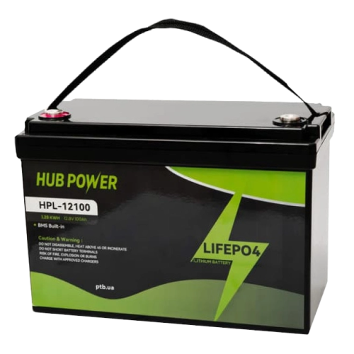 Акумуляторна батарея Hub Power HPL-12100 LiFePO4 12В/100А•г