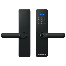 Розумний дверний біометричний замок SEVEN LOCK SL-7740BF black (врізна частина 5050)