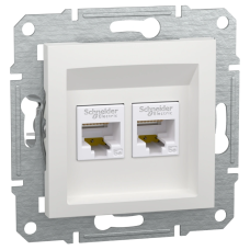 Розетка RJ45 подвійна Asfora UTP 5E