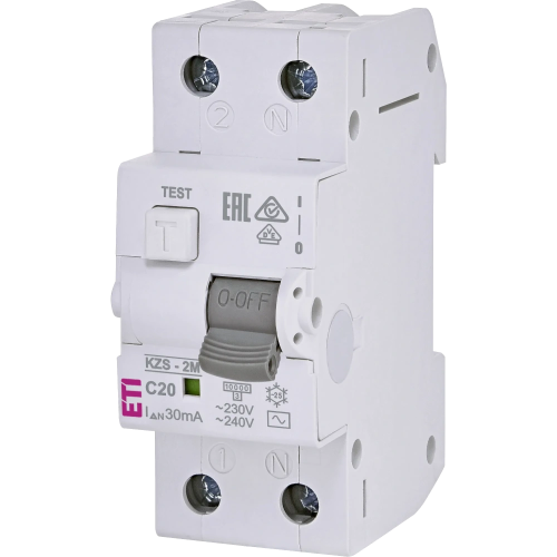 Дифавтомат ЕТІ KZS-2M C 20/0.03 10kA